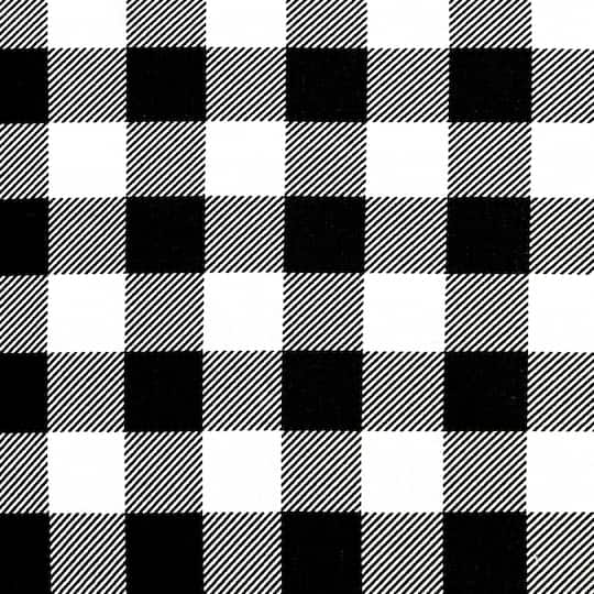 White & Black Buffalo Check Cotton Fabric Mini Bolt by Loops & Threads®